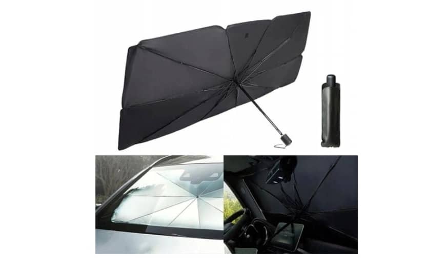 PARASOL OSŁONA PRZECIWSŁONECZNA NA PRZEDNIĄ SZYBĘ OCHRONA UV LATO 126X75 CM - obrazek 5