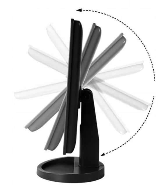 Podświetlane LUSTRO kosmetyczne LUSTERKO Do Makijażu LED NA BATERIE - obrazek 4