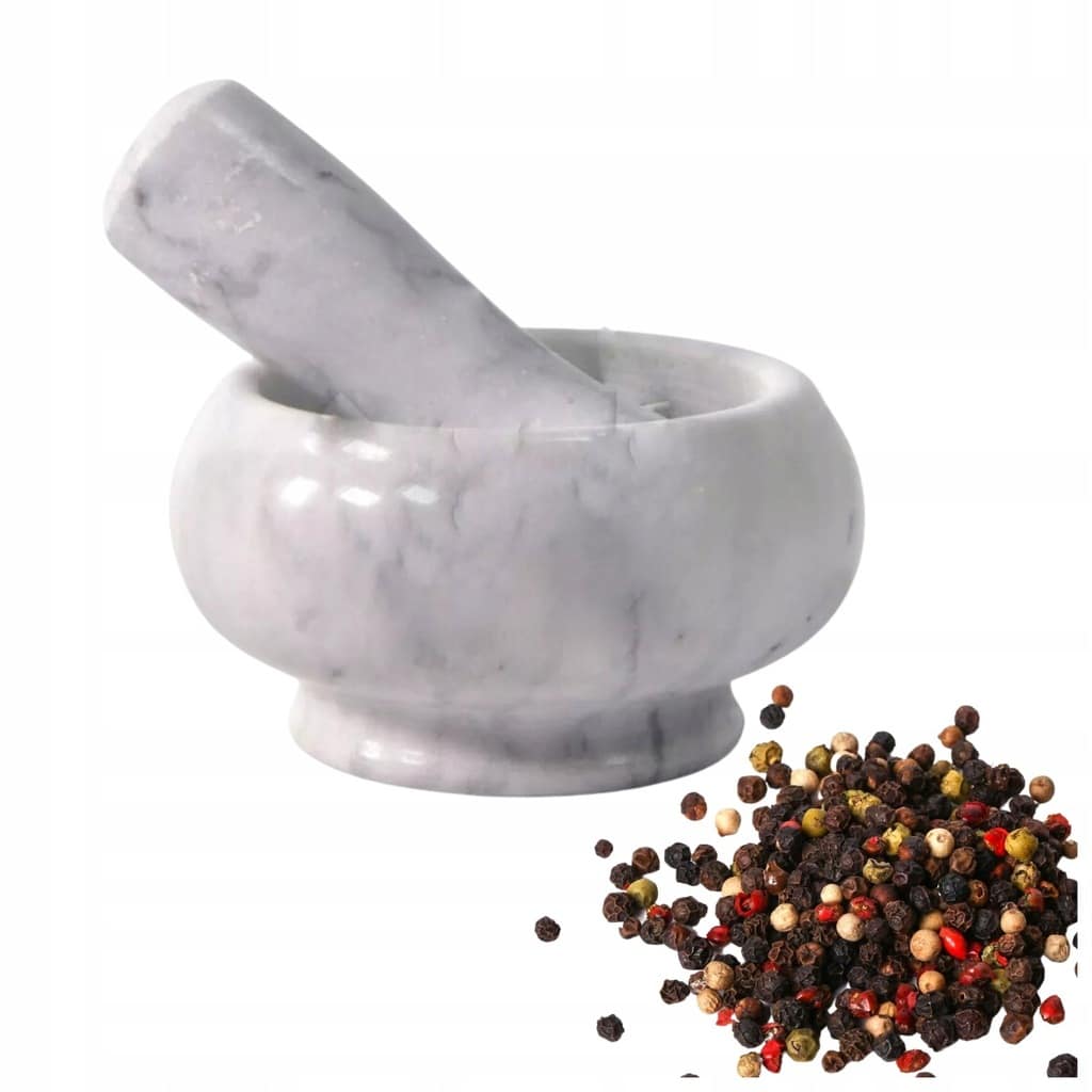 MOŹDZIERZ GRANITOWY kuchenny KAMIENNY Wytrzymały solidny Tłuczek - obrazek 4