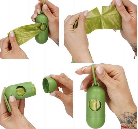 WORECZKI WORKI BIODEGRADOWALNE NA PSIE ODCHODY 360 szt + ZIELONE ETUI - obrazek 9