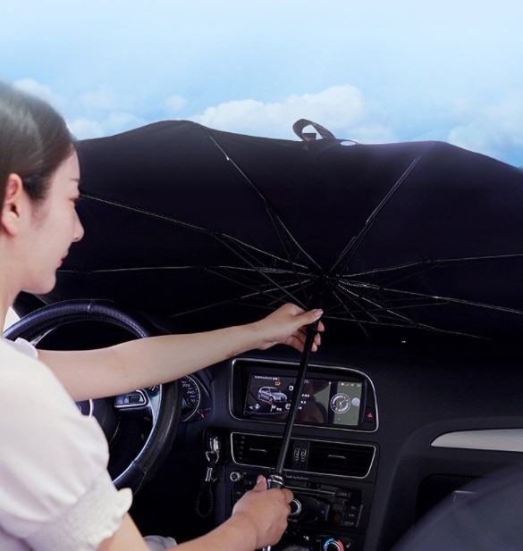 PARASOL OSŁONA PRZECIWSŁONECZNA NA PRZEDNIĄ SZYBĘ OCHRONA UV LATO 126X75 CM - obrazek 9