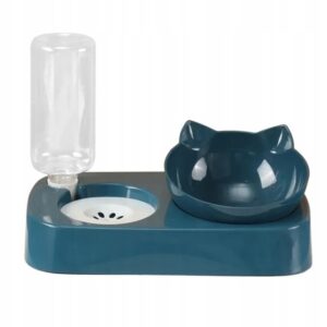 PODWÓJNA MISKA DLA PSA/KOTA Z DOZOWNIKIEM NA WODĘ