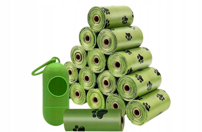 WORECZKI WORKI BIODEGRADOWALNE NA PSIE ODCHODY 360 szt + ZIELONE ETUI - obrazek 3