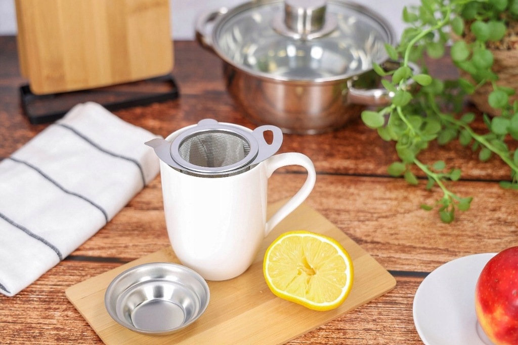 Zaparzacz do herbaty ziół kawy sitko stalowe - obrazek 4