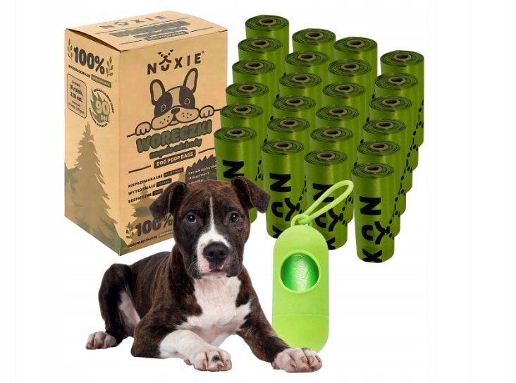 WORECZKI WORKI BIODEGRADOWALNE NA PSIE ODCHODY 360 szt + ZIELONE ETUI - obrazek 2