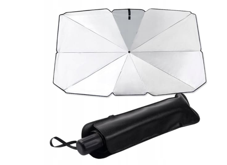 PARASOL OSŁONA PRZECIWSŁONECZNA NA PRZEDNIĄ SZYBĘ OCHRONA UV LATO 126X75 CM - obrazek 2