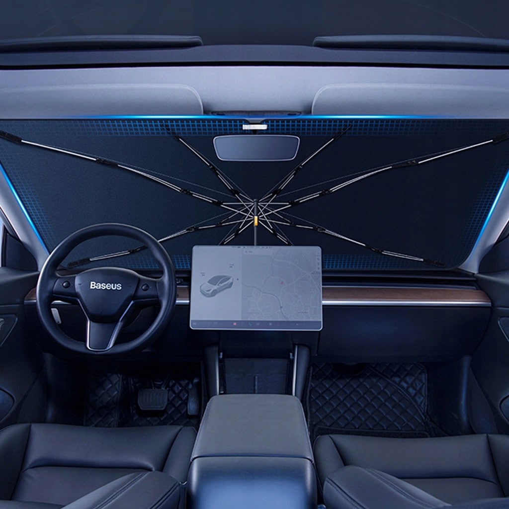 PARASOL OSŁONA PRZECIWSŁONECZNA NA PRZEDNIĄ SZYBĘ OCHRONA UV LATO 126X75 CM - obrazek 10