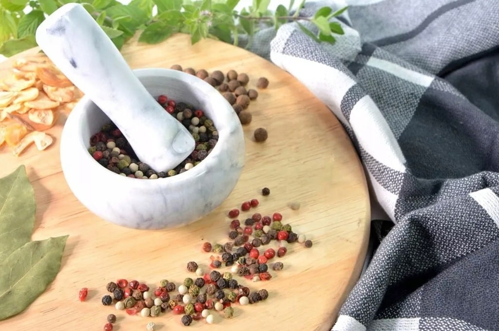 MOŹDZIERZ GRANITOWY kuchenny KAMIENNY Wytrzymały solidny Tłuczek - obrazek 8