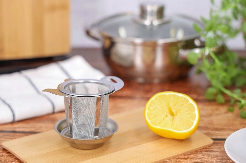 Zaparzacz do herbaty ziół kawy sitko stalowe - obrazek 2