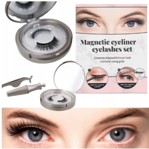 Rzęsy magnetyczne długie + eyeliner +pęseta +PISAK
