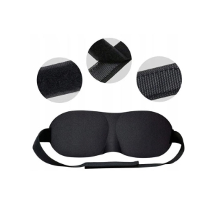 OPASKA MASKA NA OCZY DO SPANIA PODRÓŻY Z PAMIĘCIĄ USZTYWNIANIA 3D UNISEX