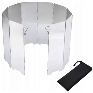 SKŁADANA OSŁONA PRZECIWWIATROWA KUCHENKI PALNIKA STALOWA 24cm x 82cm