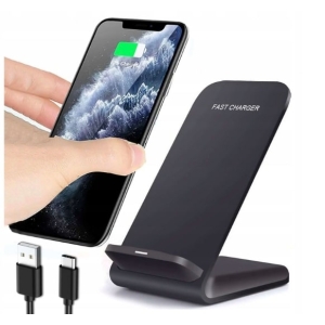 ŁADOWARKA INDUKCYJNA QI Fast Charge Q800 STAND BEZPRZEWODOWA SZYBKA CZARNA