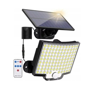 LAMPA SOLARNA HALOGEN CZUJNIK RUCHU ZMIERZCHU 106 LED DO OGRODU NA GARAŻ