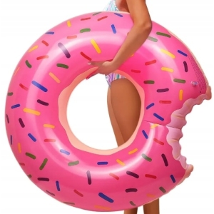 KOŁO DMUCHANE DUŻE MATERAC DO WODY DO PŁYWANIA BASENU DONUT KÓŁKO 120CM XXL