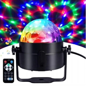 KULA DYSKOTEKOWA LED PROJEKTOR REFLEKTOR DISCO RGB PILOT IMPREZOWA MOCNA