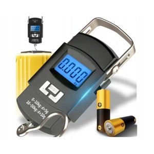 WAGA BAGAŻOWA KIESZONKOWA PODRÓŻNA WĘDKARSKA HAKOWA wisząca ręczna LCD 50kg