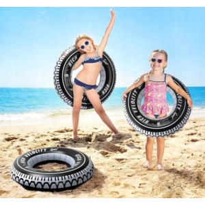 KOŁO DO PŁYWANIA OPONA PLAŻOWE DMUCHANE KÓŁKO 60 CM DLA DZIECI NA BASEN