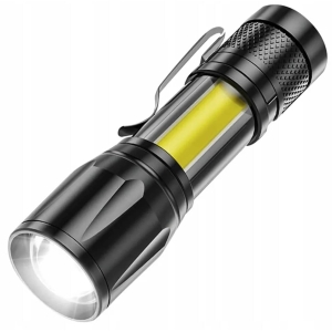 LATARKA LED COB ZOOM USB TAKTYCZNA WARSZTATOWA SAMOCHODOWA MOCNA MAŁA
