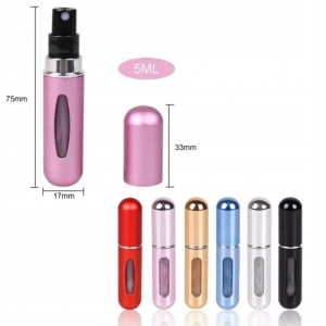 6x ATOMIZER DO PERFUM PERFUMETKA BUTELECZKA NA PERFUMY DOZOWNIK 5 ml KOLORY