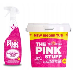PASTA DO CZYSZCZENIA THE PINK STUFF RÓŻOWA 850G + Pianka do łazienki 0,75L