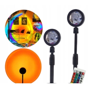 LAMPA PROJEKTOR ZACHÓD SŁOŃCA SUNSET WIELOKOLOROWA RGB LED NOCNA NASTROJOWA