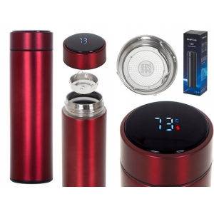 KUBEK TERMICZNY TERMOS LED 500ml NA KAWĘ HERBATĘ YERBA MATE DOTYKOWY DO AUT