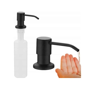 DOZOWNIK DO PŁYNU DO NACZYŃ NA MYDŁO DO ZLEWU ZLEWOZMYWAKA 350ml CZARNY