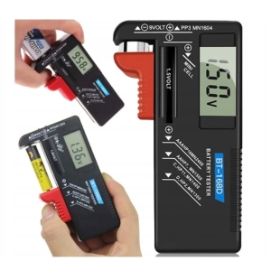 CYFROWY TESTER MIERNIK BATERII i AKUMULATORKÓW AA AAA R14 9V BT-168D